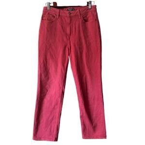 Abercrombie & Fitch Simone High Rise Ankle Straight Jeans Washed Red Size 28/6R